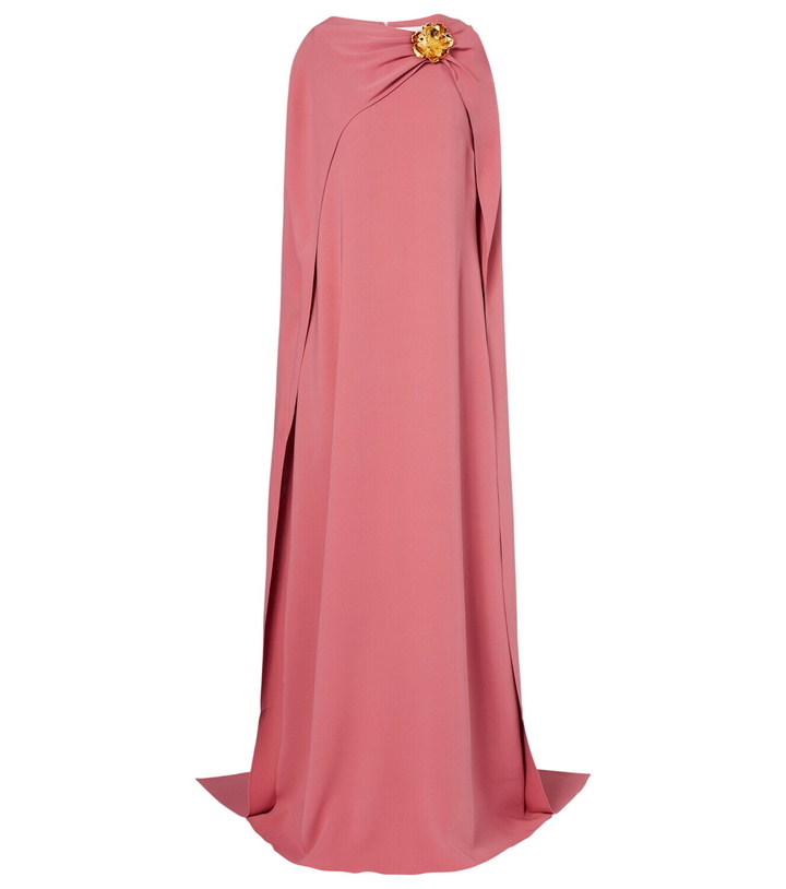 Photo: Oscar de la Renta Caped silk-blend gown