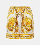 Dolce&Gabbana Majolica silk shorts