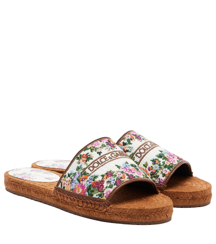 Photo: Dolce&Gabbana Floral espadrille slides