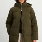 Closed Women's Longline Puffer Coat in Marsh Green