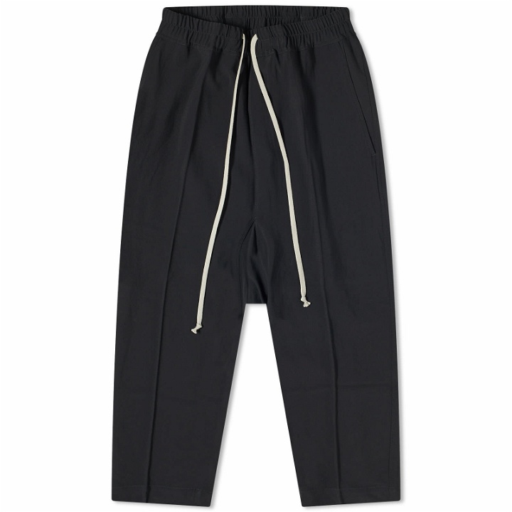 Photo: Rick Owens Women's Drawstring Cropped Track Pants in Black
