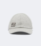Roger Vivier Embellished wool and cashmere baseball cap