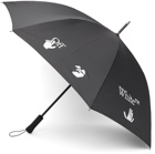 Off-White Black Logo Print Umbrella