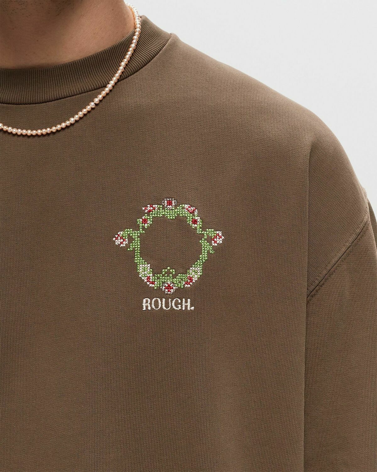 Rough. Floral Emblem Sweater Black Sweatshirts