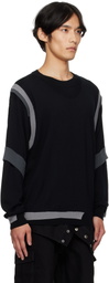Andersson Bell Black Layered Crewneck Sweater