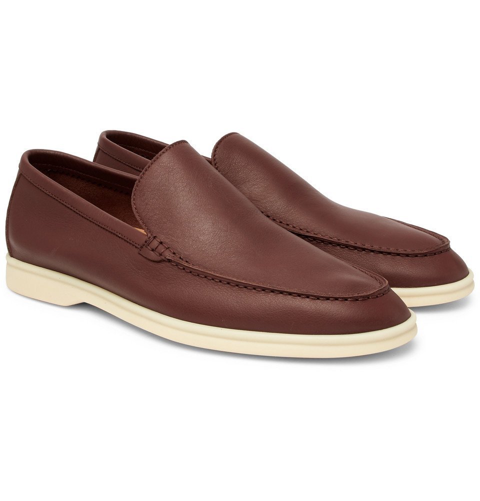 Loro Piana - Summer Walk Leather Loafers - Men - Brown Loro Piana