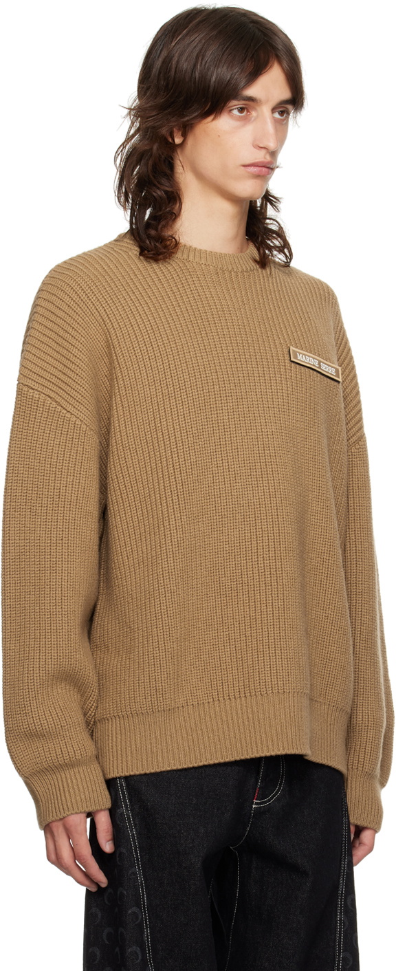 Marine Serre Tan MS Crewneck Sweater
