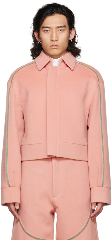 Photo: YULONG XIA SSENSE Exclusive Pink Concealed Zip Jacket