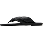 Loulou de Saison Black Agora Nappa Leather Flip-Flops