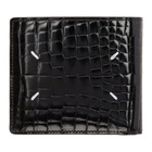 Maison Margiela Black Croc Bifold Wallet