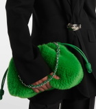 Loewe Flamenco Small faux fur bucket bag