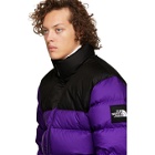The North Face Purple and Grey Down 1992 Nuptse Jacket