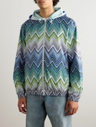 Missoni - Reversible Printed Striped Shell Hooded Jacket - Blue