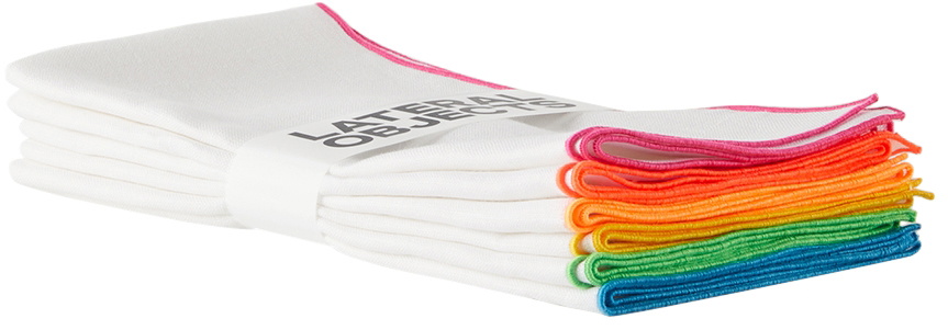 Lateral Objects White Frame Napkin Set