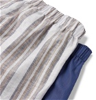 Hanro - Two-Pack Cotton Boxer Shorts - Blue