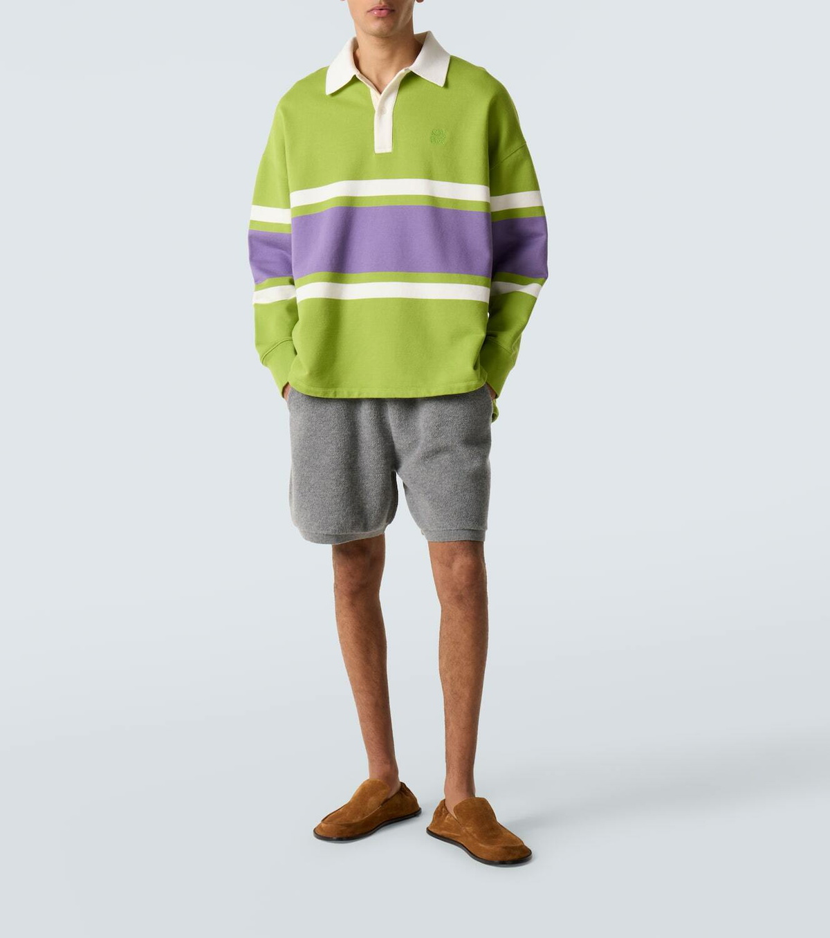 Loewe Striped cotton polo sweater