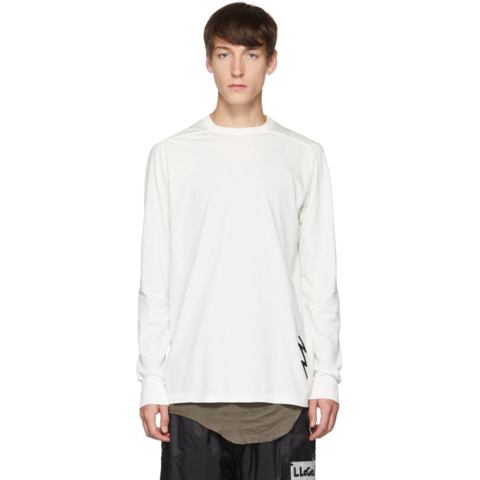 Photo: Rick Owens White Lighting Bolt Long Sleeve T-Shirt