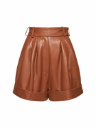 ALEXANDRE VAUTHIER - High Waisted Leather Shorts