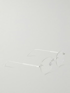 Cartier Eyewear - Round-Frame Silver-Tone Titanium Optical Glasses