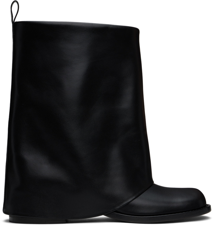 Photo: AMOMENTO Black Folded Boots