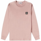 Stone Island Men's Long Sleeve Patch T-Shirt in Rose