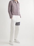 Thom Browne - Striped Checked Cotton-Tweed Bomber Jacket - Red