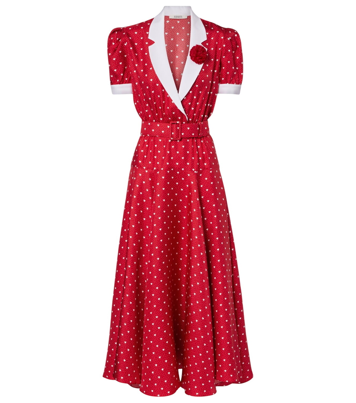 Rodartedresses Rodarte Printed silk twill midi dress Rodarte