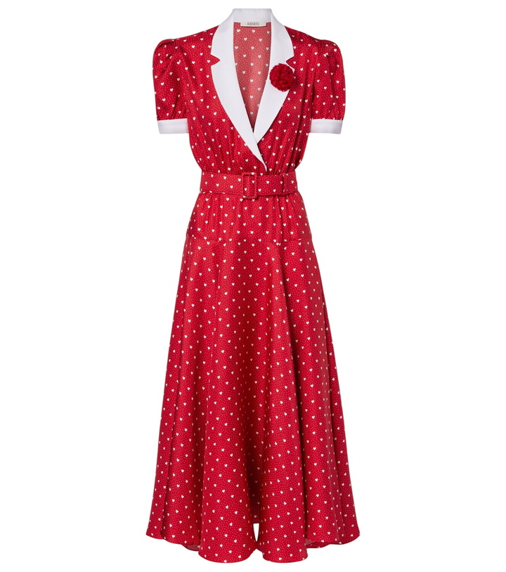 Photo: Rodarte Printed silk twill midi dress