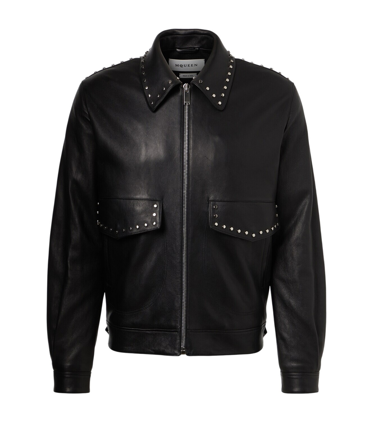 【lamer】Alexander McQueen　ライダース Men's McQueen Classic Leather Biker Jacket in Black | Alexander