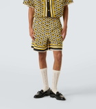 Valentino Printed cotton poplin shorts
