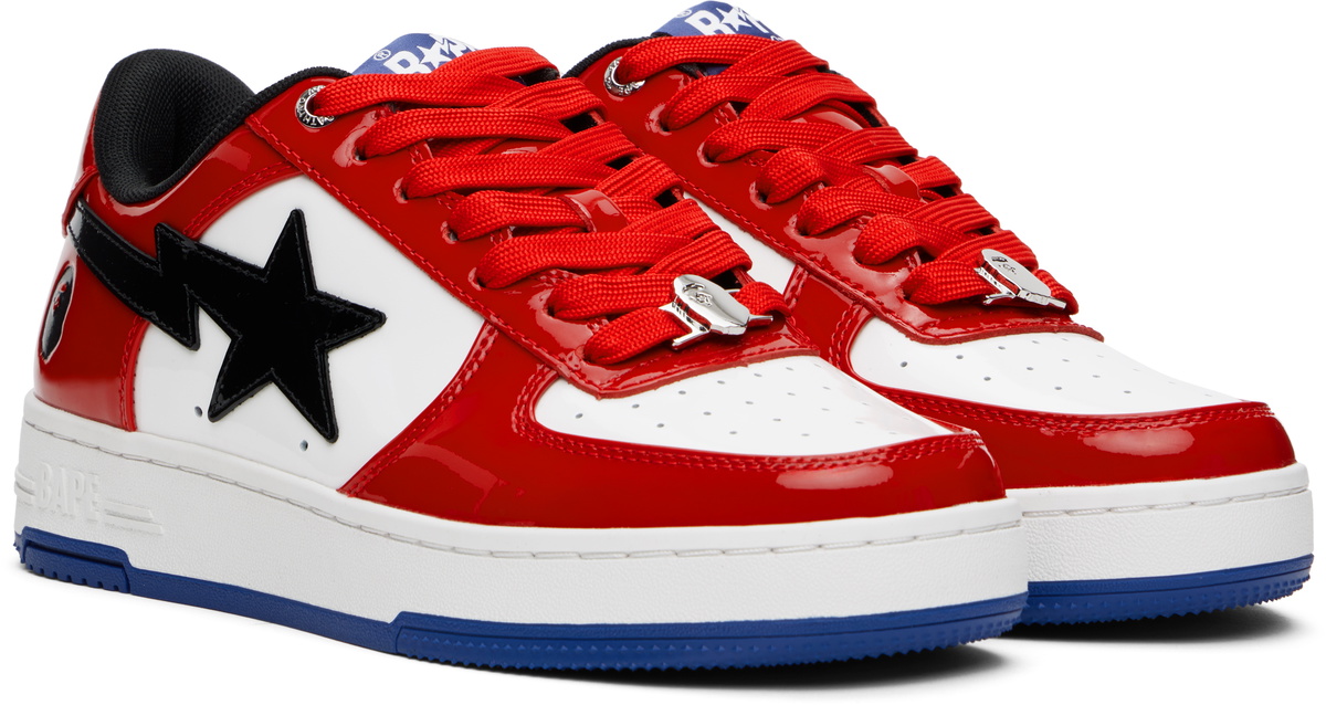 BAPE STA ホワイト/レッド スニーカー A BATHING APE® Bape STA Sneakers | White | FARFETCH JO
