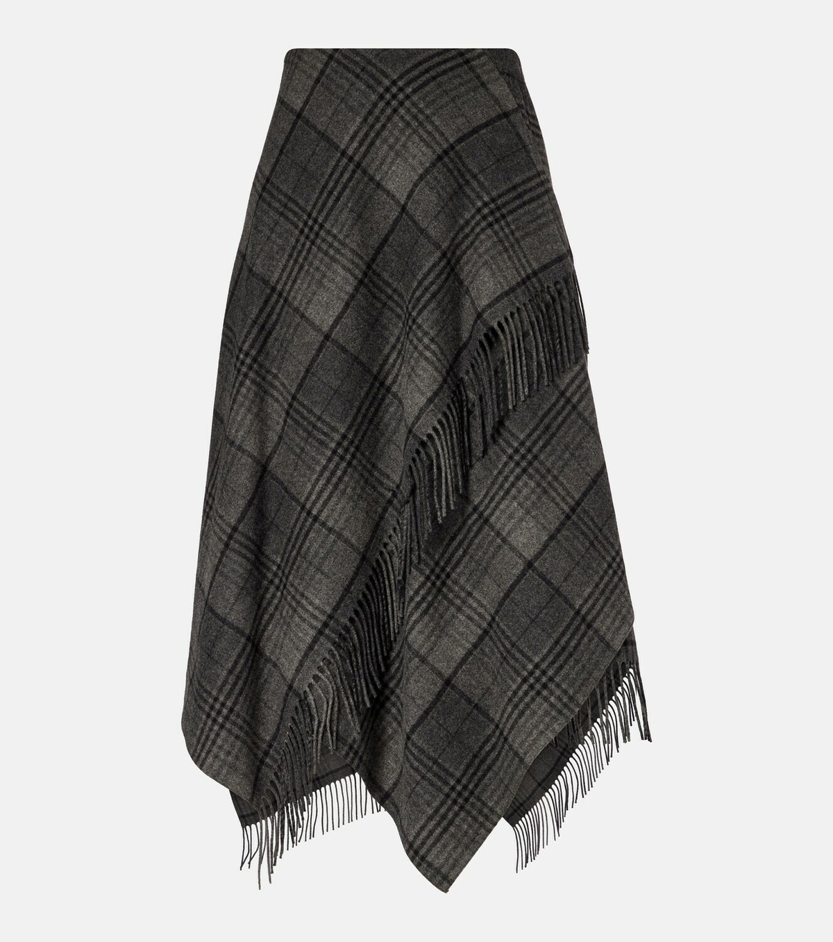 Ralph Lauren Collection Hadia fringed wool midi skirt