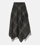 Ralph Lauren Collection Hadia fringed wool midi skirt