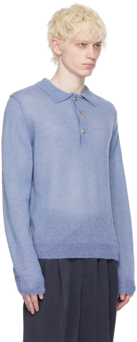 LE17SEPTEMBRE Blue Oversized Polo