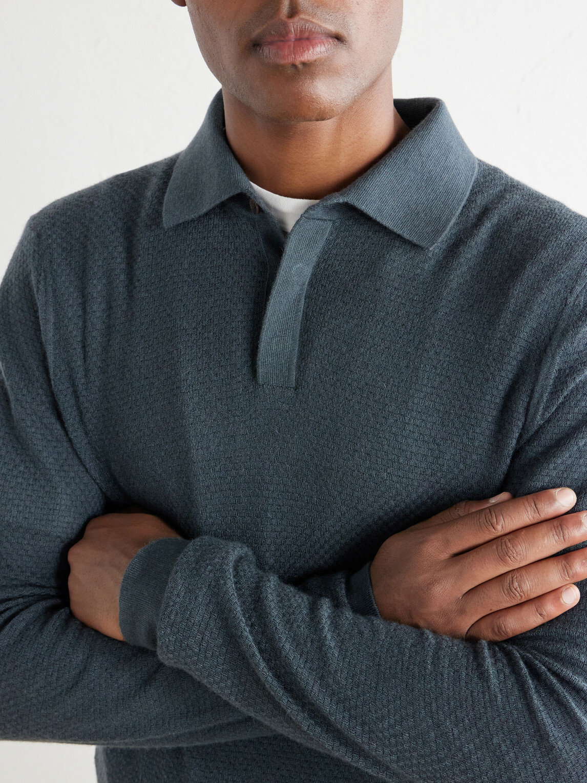 Mr P. - Cashmere and Silk-Blend Polo Sweater - Green