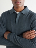 Mr P. - Cashmere and Silk-Blend Polo Sweater - Green