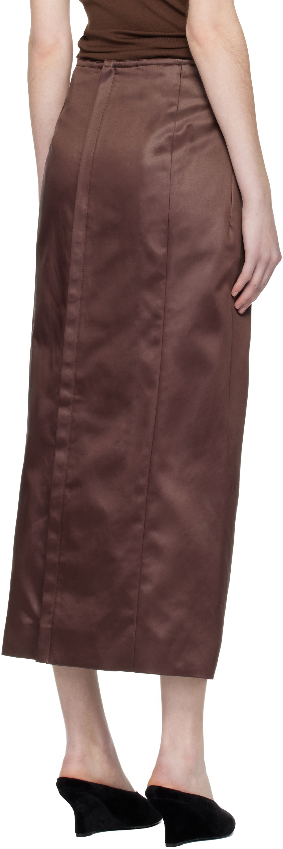 Lanvin Brown Straight Maxi Skirt