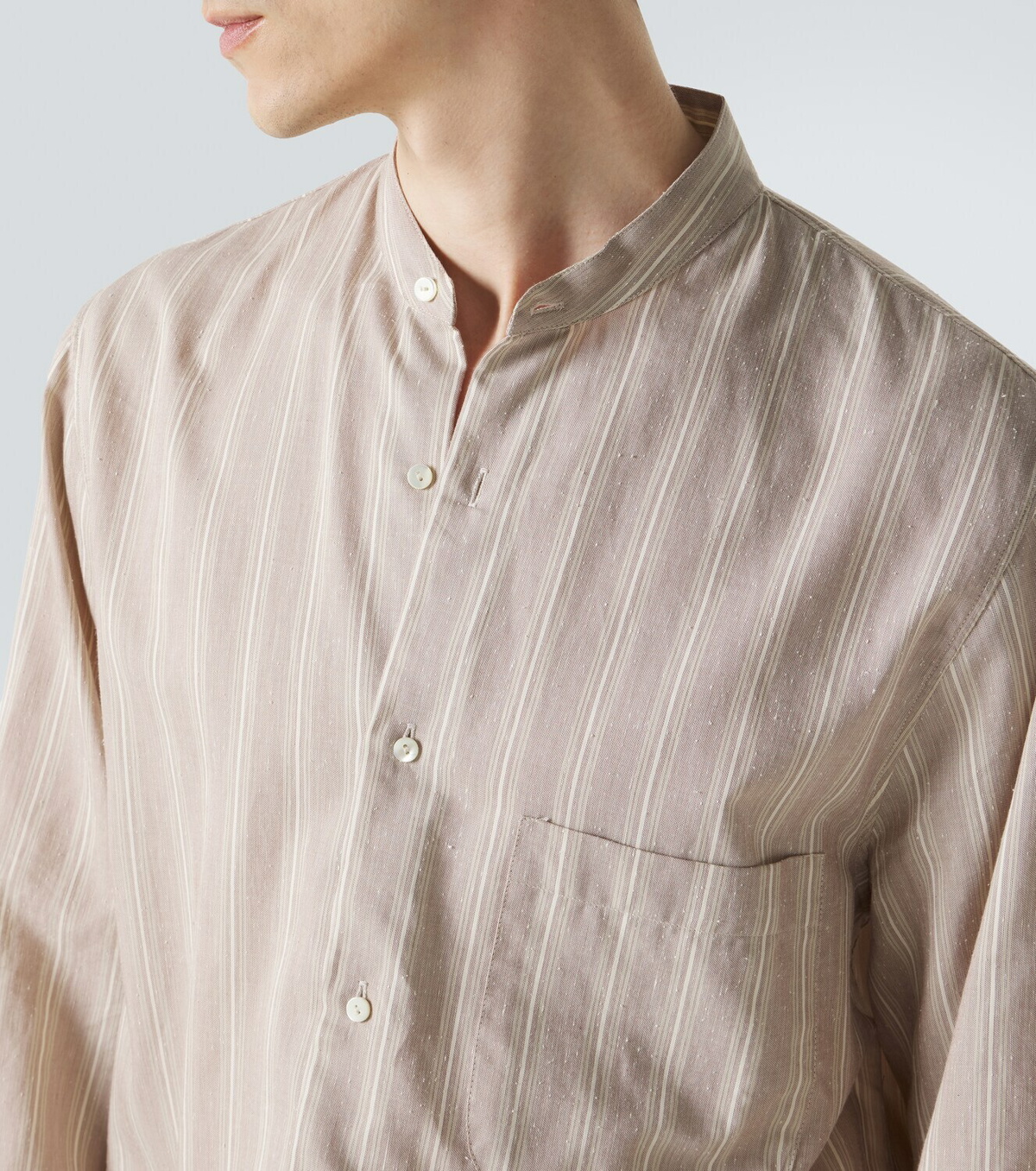 Stòffa Striped cotton and silk shirt