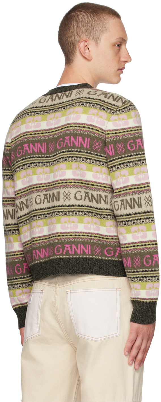 GANNI Multicolor Jacquard Cardigan