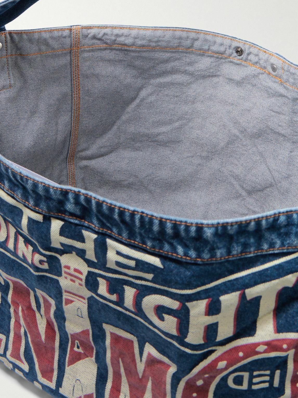 KAPITAL - Guiding Light Printed Denim Messenger Bag