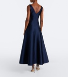 Roland Mouret Floral-appliqué taffeta maxi dress