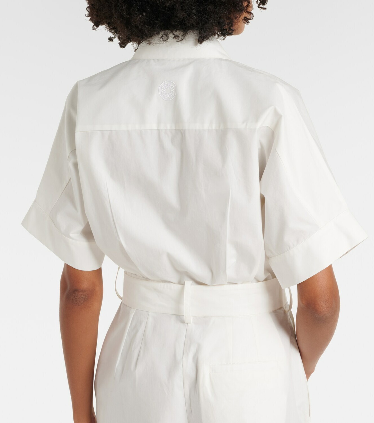 Elie Saab Belted cotton jumpsuit