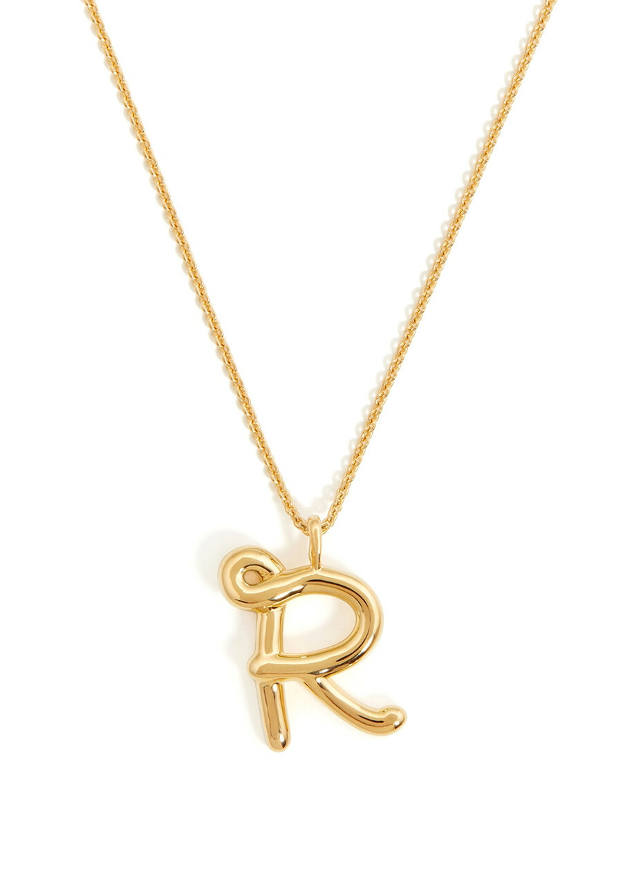 Missoma R Initial 18kt Gold-plated Necklace