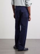 Ralph Lauren Purple label - Straight-Leg Cotton-Blend Twill Trousers - Blue