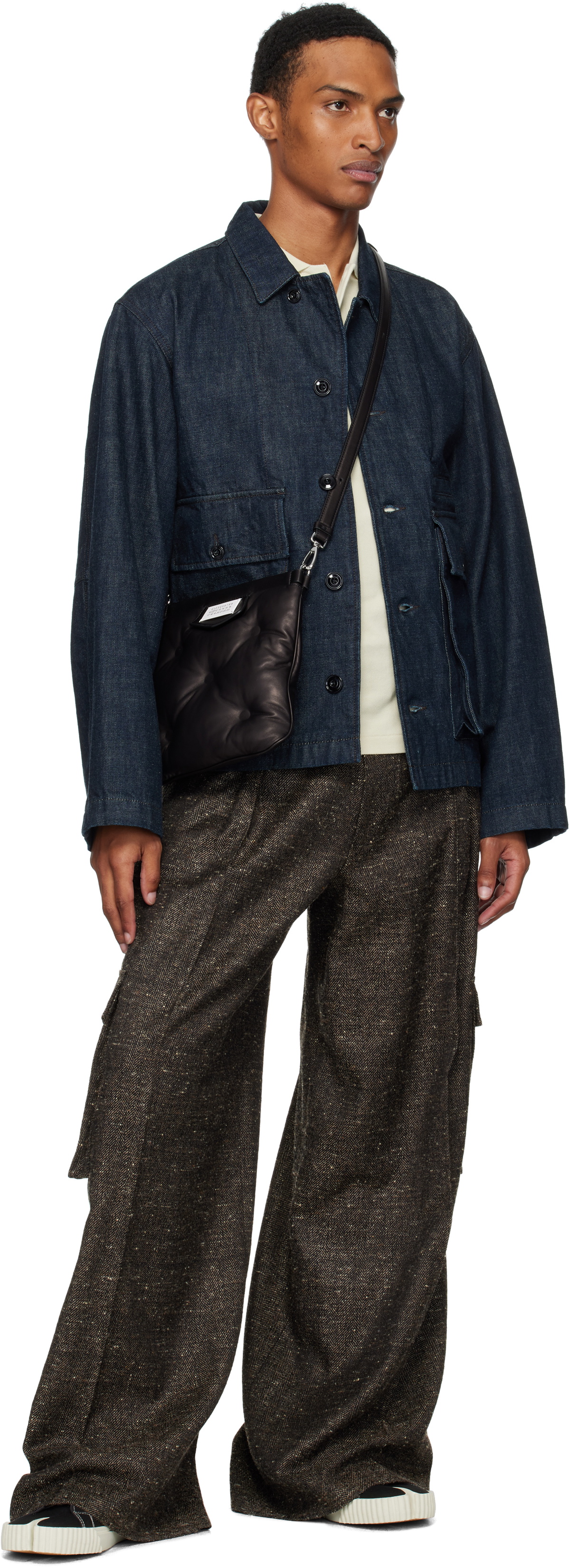 Maison Margiela Black Glam Slam Flat Pocket Bag Maison Margiela