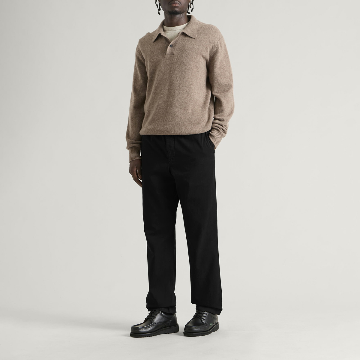 Norse Projects Men's Trysil Regular Organic Stretch Twill Trouser in Black
