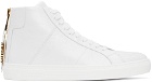 Moschino White High-Top Sneakers