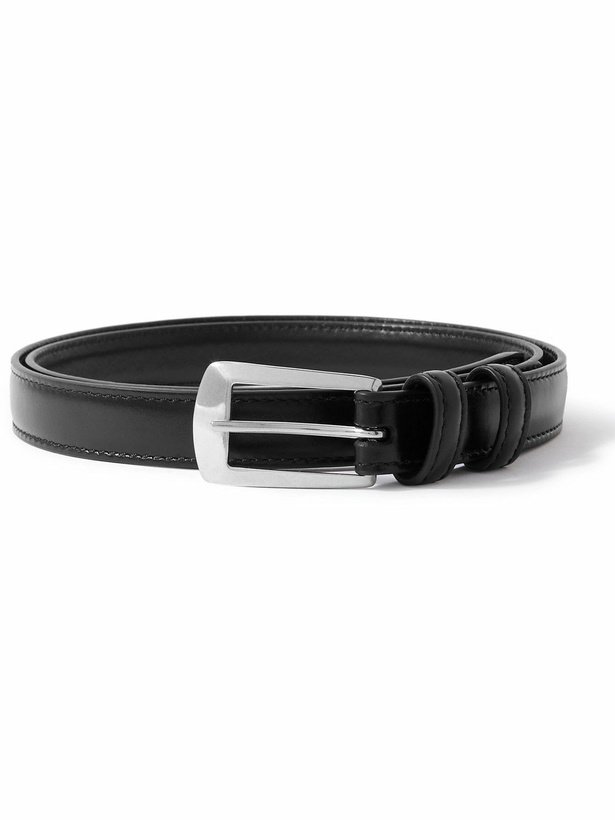 Photo: CELINE - 1.8cm Glossed-Leather Belt - Black