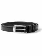 CELINE - 1.8cm Glossed-Leather Belt - Black