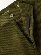 De Bonne Facture - Balloon Straight-Leg Cotton-Corduroy Trousers - Green
